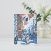 フラッグスフィフスアベニューバイチルドハサムヴィンテージアート ポストカード (スタンド正面)