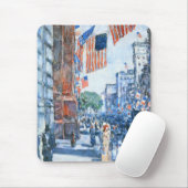 フラッグスフィフスアベニューバイチルドハサムヴィンテージアート マウスパッド (マウス)