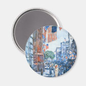 フラッグスフィフスアベニューバイチルドハサムヴィンテージアート マグネット (正面/裏面)