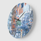 フラッグスフィフスアベニューバイチルドハサムヴィンテージアート ラージ壁時計 (傾斜)