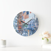 フラッグスフィフスアベニューバイチルドハサムヴィンテージアート ラージ壁時計 (ホーム)