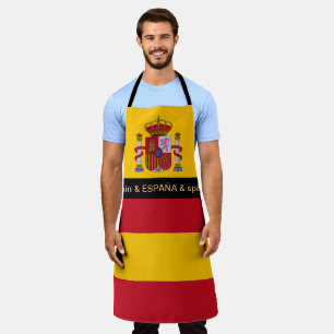 フラッグスペインのエプロン,エスパーニャ,スペイン料理人キッチン エプロン