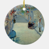 フラッグズマネとルーモスニアフランスのフランスアート セラミックオーナメント (裏面)