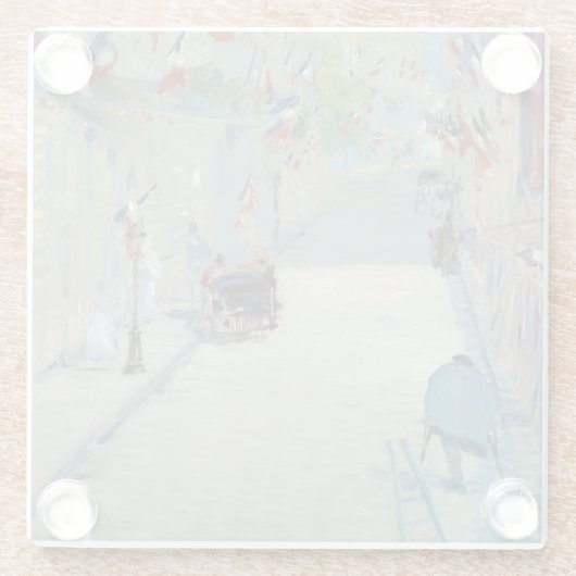 フラッグズマネファインアート絵画ズ ガラスコースター (裏面)