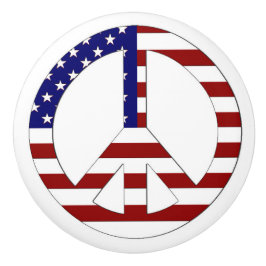 フラッグセラミックノブ付きピースサイン セラミックノブ