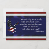 フラッグトラック&イーグル退役軍人 サンキューカード (裏面)