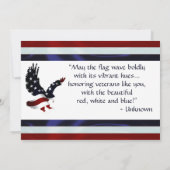 フラッグトラック&イーグル退役軍人 サンキューカード (裏面)