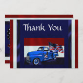 フラッグトラック&イーグル退役軍人 サンキューカード (正面/裏面)