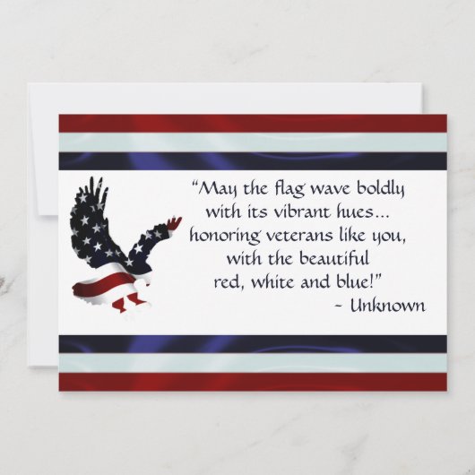 フラッグトラック&イーグル退役軍人 サンキューカード (裏面)