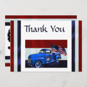 フラッグトラック&イーグル退役軍人 サンキューカード (正面/裏面)