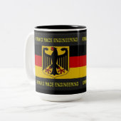 フラッグドイツのレースデザイン ツートーンマグカップ (正面左)