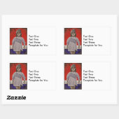 フラッグドレスを着たWWIガール 長方形シール (シート)