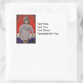 フラッグドレスを着たWWIガール 長方形シール (バッグ)