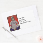 フラッグドレスを着たWWIガール 長方形シール (封筒)