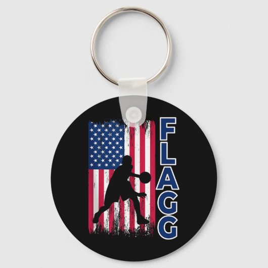 フラッグバスケッインスパイアトボットボールファンスポーツタンクTop_1 キーホルダー (正面)