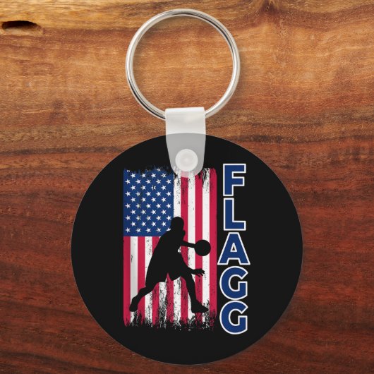 フラッグバスケッインスパイアトボットボールファンスポーツタンクTop_1 キーホルダー (正面)