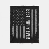 フラッグパパシャツギフト父親の日パピ最高のーイブ フリースブランケット (正面)