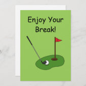 フラッグパーソナライズ付きゴルフコースホール シーズンカード (正面/裏面)