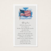 フラッグフォト葬儀お願いメモリアルカード (正面)