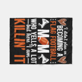 フラッグフットボールのPlのママになる フリースブランケット (正面(横))