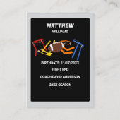 フラッグフットボールカスタムフォトトレーディングカード 名刺 (裏面)