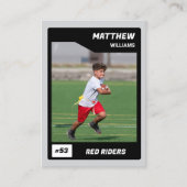 フラッグフットボールカスタムフォトトレーディングカード 名刺 (正面)