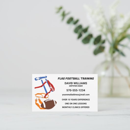 フラッグフットボールコーチトレーナーカスタム 名刺 (スタンド正面)