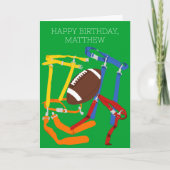 フラッグフットボールコーチパーソナライズされた選手 カード (正面)