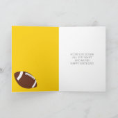 フラッグフットボールコーチパーソナライズされた選手 カード (内部)