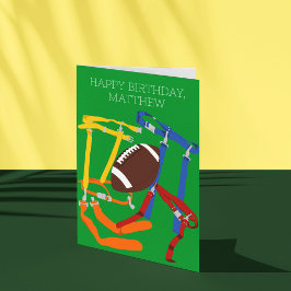 フラッグフットボールコーチパーソナライズされた選手 カード