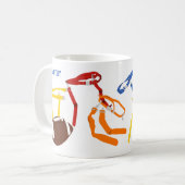 フラッグフットボールコーチパーソナライズされた選手 コーヒーマグカップ (正面左)