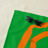 フラッグフットボールコーチパーソナライズされた選手 ビーチタオル (インサイチュ)