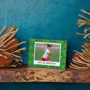 フラッグフットボールコーチパーソナライズされた選手 フォトプラーク