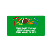 フラッグフットボールコーチパーソナライズされた選手 ラベル (正面)