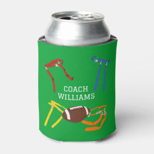 フラッグフットボールコーチパーソナライズされた選手 缶クーラー
