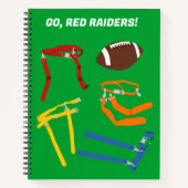 フラッグフットボール コーチ プレーヤー パーソナライズド ノートブック (正面)