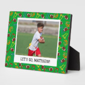 フラッグフットボール コーチ プレーヤー パーソナライズド フォトプラーク (側面)