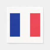 フラッグフランスのテーマパーティー紙ナプキンス スタンダードカクテルナプキン (正面)