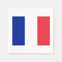 フラッグフランスのテーマパーティー紙ナプキンス