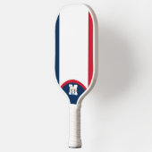 フラッグフランスのピックボールパドル – 名前をカスタムする/文字 ピックルボールラケット (左)