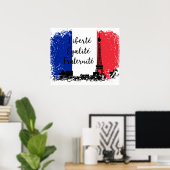 フラッグフランスのリベルテエガリテフラテルニテエッフェル ポスター (ホームオフィス)