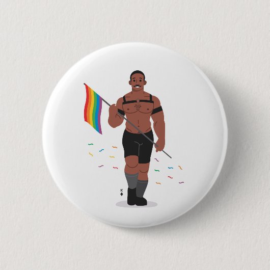 フラッグベアー3 缶バッジ (正面)