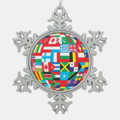 フラッグペーターのオーナメント スノーフレークピューターオーナメント (正面)