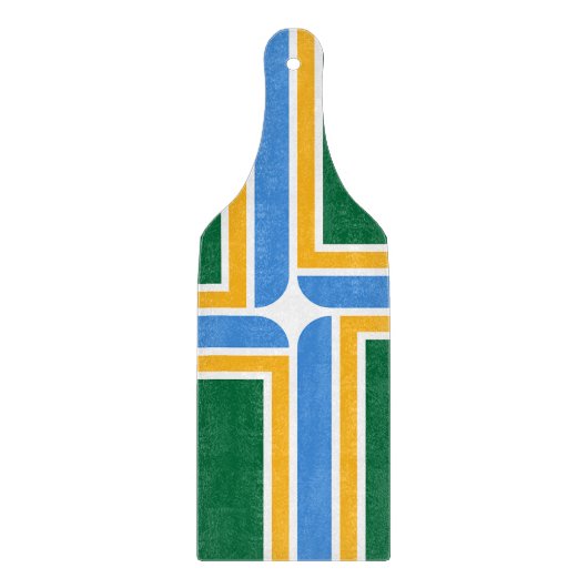 フラッグポートランド付きガラス製カッティングボードパドル カッティングボード (正面)