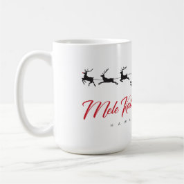 フラッグモチーフのハワイアンクリスマス サンタ コーヒーマグカップ