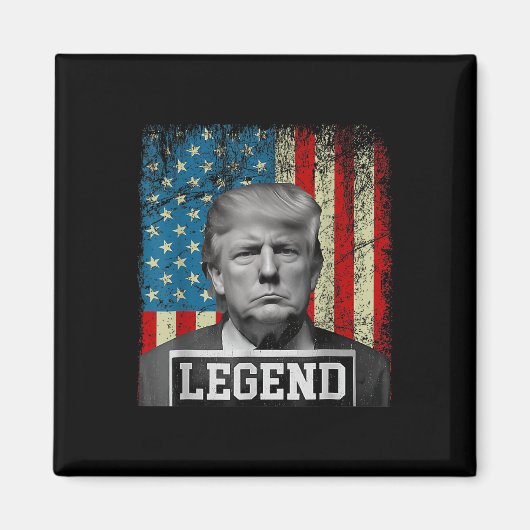 フラッグレジェンドトランプ・マグショット2024社長ワンエン私 マグネット (正面)