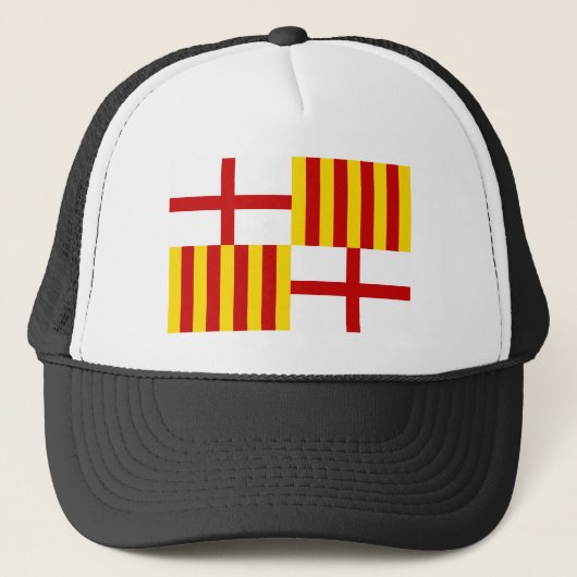 フラッグレッドホワイトイエローバルセロナ国家主義芸術 キャップ (正面)