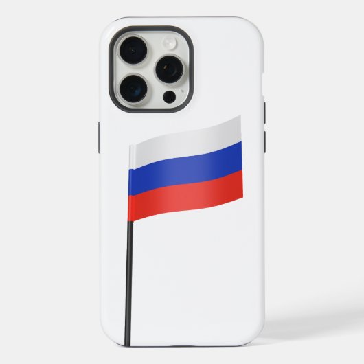フラッグ付き歯ロシアの楊枝 iPhoneケース (裏面)