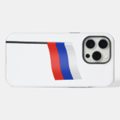フラッグ付き歯ロシアの楊枝 iPhoneケース (裏面横)