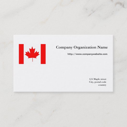 フラッグ国際的業 名刺 (正面)